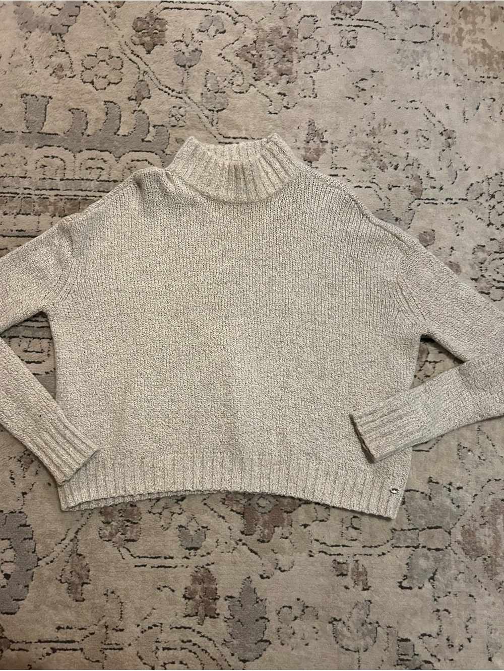 American Eagle Outfitters Cream Mock Neck Sweater